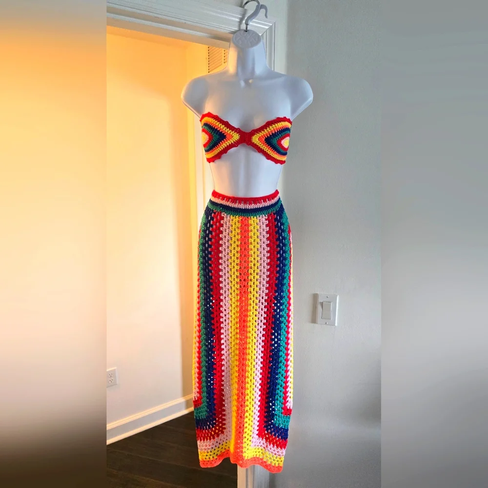 Love Sense Colorful Crochet Two-Piece Set - Picture 1 of 11